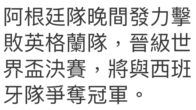 阿根廷隊晚間發力擊敗英格蘭隊,人得級世界盃決賽,將與西班牙隊爭奪冠軍。