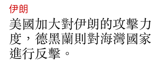 伊朗美國加大對伊朗的攻擊力度,德黑蘭則對海灣國家進行反擊。