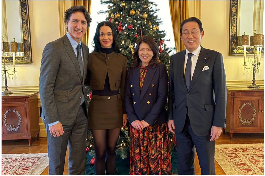 加拿大 ~ 賈斯汀·杜魯道和凱蒂·佩里首次以情侶身份公開亮相，並拍攝了一張官方照片。 ...