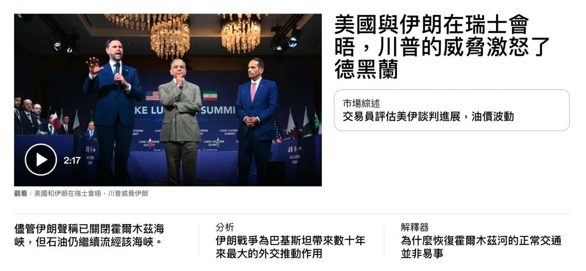 Ths ail美國與伊朗在瑞士會YA KE攻ee am圖交易員評估美伊談判進展,油價波動O 2 17儘管伊朗聲稱已關閉惟爾木茲海分析解釋器